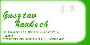 gusztav mauksch business card